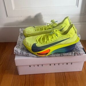 Nike W Air Zoom Alphafly woman’s running shoes- Neon Yellow and Blue
